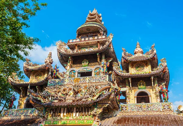 Linh Phuoc Pagoda Vagy Chai Pagoda Egy Buddhista Sárkánytemplom Dalat — Stock Fotó