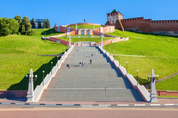 Chkalov ladder or Volzhskaya staircase is a staircase in Nizhny Novgorod, which connects the Upper Volga and the Lower Volga embankment, Russia.