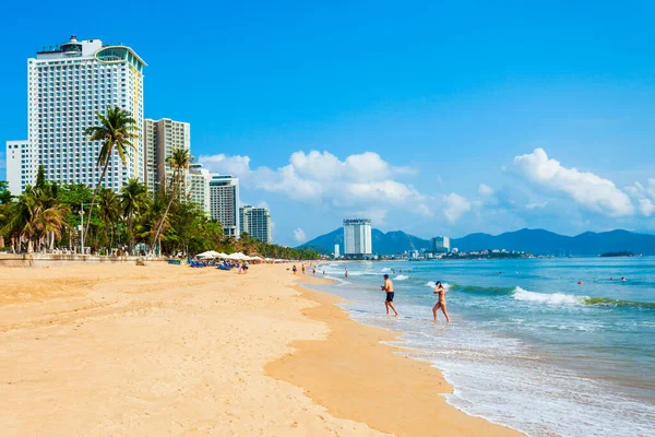 Playa Ciudad Nha Trang Una Playa Pública Situada Centro Nha —  Fotos de Stock