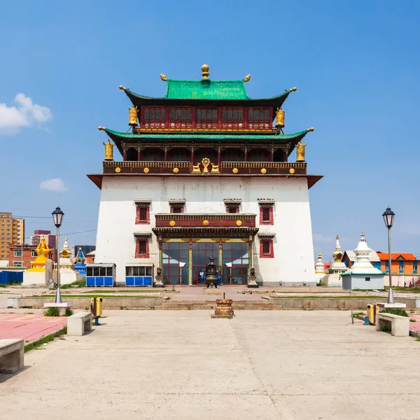 Gandantegchinlen Gandan Monastery Chinese Style Tibetan Buddhist Monastery Mongolian Capital — Stock Photo, Image