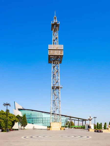 Torre Paracaídas Bakú Una Construcción Metros Altura Ubicada Bakú Boulevard — Foto de Stock