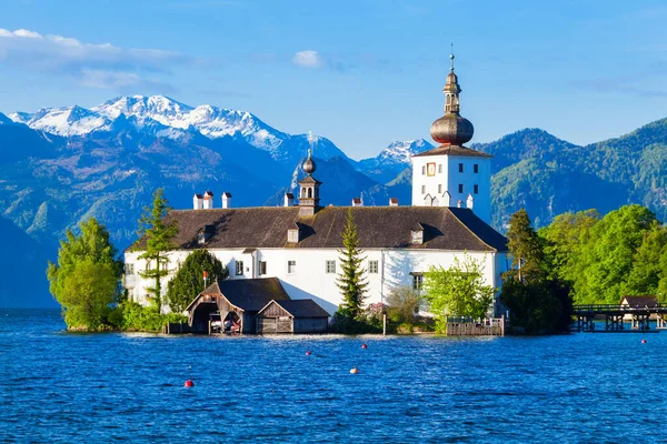 Gmunden Şehrindeki Traunsee Gölü Nde Gmunden Schloss Ort Veya Schloss — Stok fotoğraf