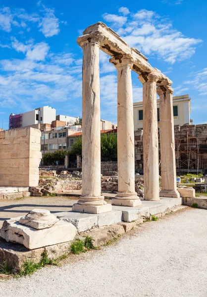 Hadrian Kütüphanesi Yunanistan Daki Atina Akropolünün Kuzey Tarafında Roma Mparatoru — Stok fotoğraf