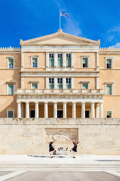 Hellenic Parliament Building Syntagma Square Athens Greece — Stock Photo, Image