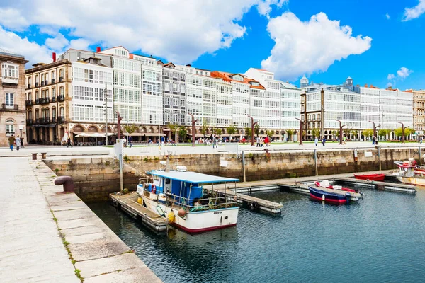 Uma Coruna Espanha Setembro 2017 Iates Barcos Porto Cidade Coruna — Fotografia de Stock