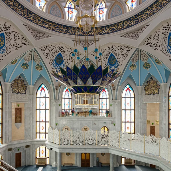 Interior Mezquita Kul Sharif Una Las Mezquitas Más Grandes Rusia — Foto de Stock