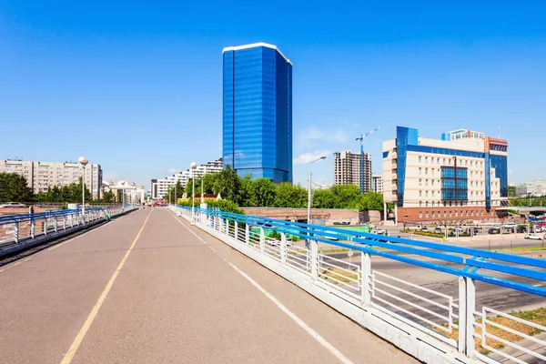 Krasnoyarsk Russia Luglio 2016 Business Centre Panorama Sulla Piazza Della — Foto Stock