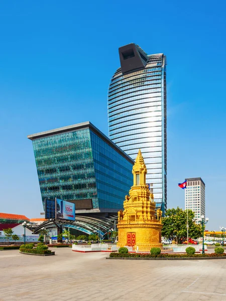 Phnom Penh Cambodia Março 2018 Vattanac Capital Tower Arranha Céu — Fotografia de Stock