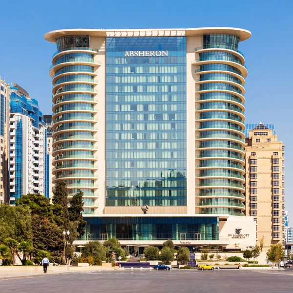 Baku Azerbaijan Settembre 2016 Marriott Absheron Baku Hotel Stelle Lusso — Foto Stock