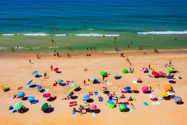 Žlutý Písek Pláž Falesia Městě Albufeira Region Algarve Portugalsku — Stock fotografie