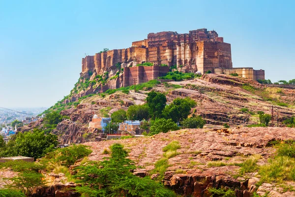 Форт Фалангарх Расположен Городе Джодхпур Штате Раджастхан Является Одним Крупнейших — стоковое фото