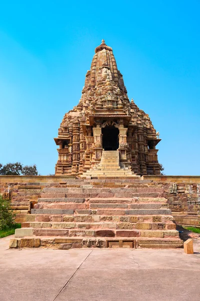 Khajuraho Jest Grupą Hinduskich Świątyń Świątyń Dżaina Mieście Khajuraho Stanie — Zdjęcie stockowe