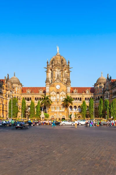 Chhatrapati Shivaji Maharaj Terminus Eller Victoria Terminus Historisk Terminal Tågstation — Stockfoto