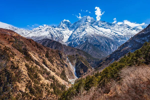 Himalaya Nepal Deki Everest Veya Khumbu Bölgesindeki Manzaralı Dağ Manzarası — Stok fotoğraf