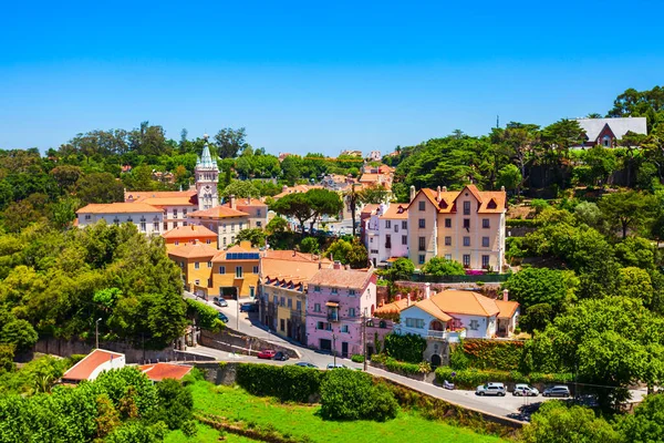 Sintra Város Légi Panorámája Sintra Egy Kisváros Lisszabon Közelében Portugáliában — Stock Fotó