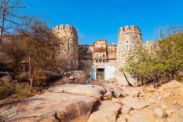 Groep Van Monumenten Hampi Het Centrum Van Het Hindoe Vijayanagara — Stockfoto