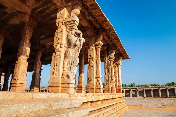 Hindistan Karnataka Eyaletindeki Hindu Vijayanagara Mparatorluğu Nun Merkezi Hampi Tapınağı — Stok fotoğraf