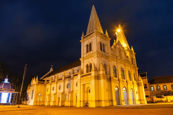 Santa Cruz Bazilika Vagy Római Katolikus Egyházmegye Cochin Templom Található — Stock Fotó