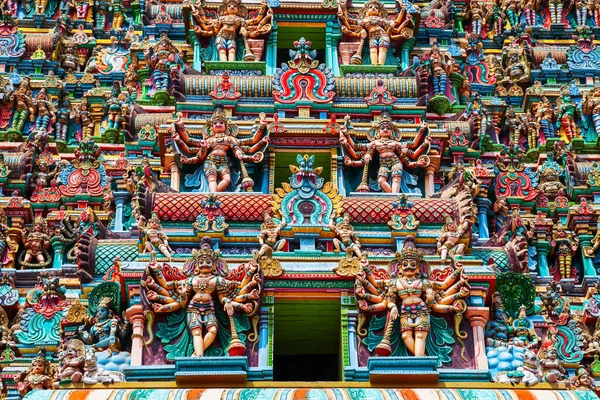 Meenakshi Amman Temple Decor Templo Hindu Histórico Localizado Cidade Madurai — Fotografia de Stock