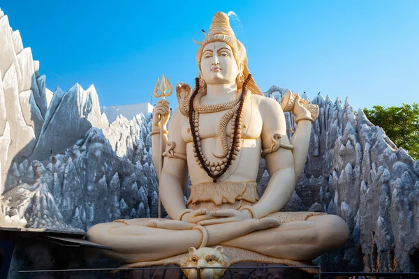 Estatua Del Señor Shiva Templo Shivoham Shiva Ubicado Ciudad Bangalore —  Fotos de Stock