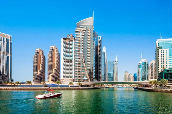 Dubai Marina Una Ciudad Canal Artificial Distrito Dubai Los Emiratos — Foto de Stock