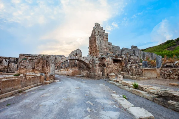 Perge Anda Türkiye Nin Antalya Kenti Yakınlarında Bulunan Antik Bir — Stok fotoğraf
