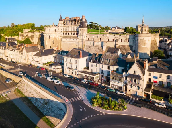 Chateau Amboise Widok Powietrza Jest Zamek Amboise Miasto Loire Dolina — Zdjęcie stockowe