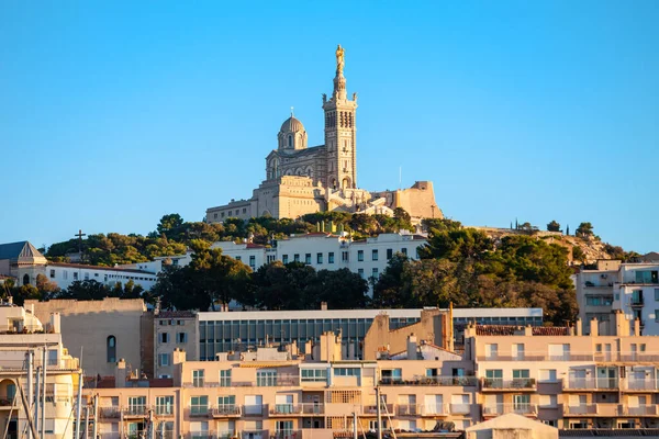 Notre Dame Garde Nuestra Señora Guardia Una Iglesia Católica Ciudad — Foto de Stock