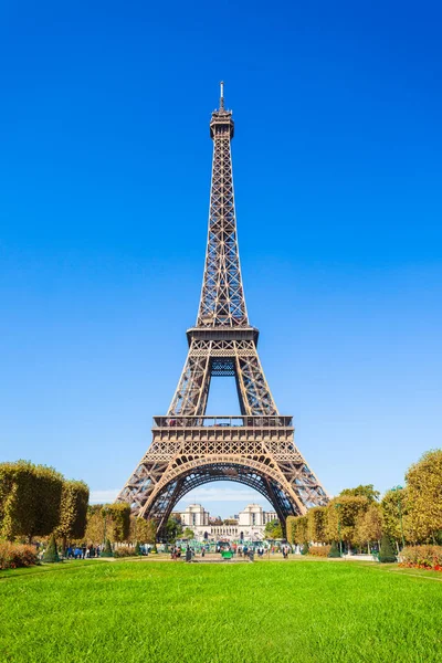 Eiffel Tower Tour Eiffel Uma Torre Treliça Ferro Forjado Champ — Fotografia de Stock