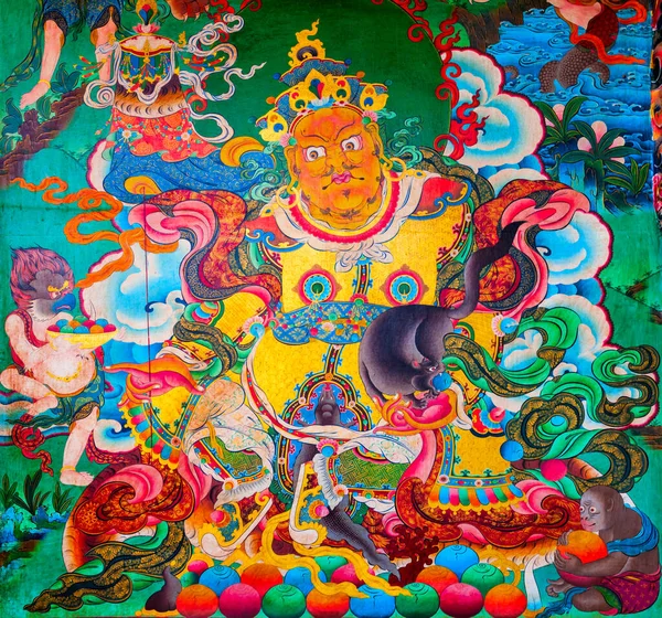 Kathmandu Nepal March 2014 Buddhist Painting Boudhanath Temple Kathmandu City — Stock Photo, Image