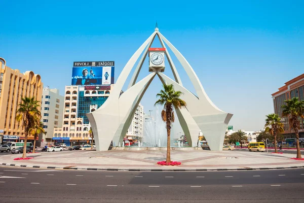 Dubai Sae February 2019 Hodinová Věž Deira Dominantou Dubajském Regionu — Stock fotografie