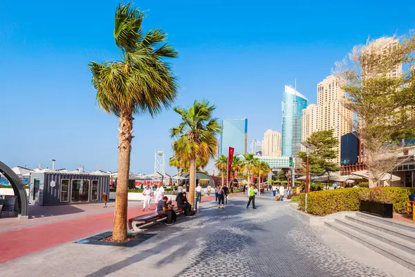 Dubai Emirados Árabes Unidos Fevereiro 2019 Jbr Jumeirah Beach Residence — Fotografia de Stock