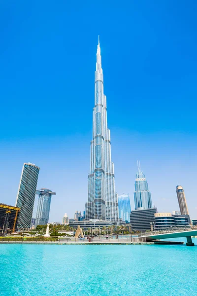 Dubai Emiratos Árabes Unidos Febrero 2019 Burj Khalifa Khalifa Tower —  Fotos de Stock