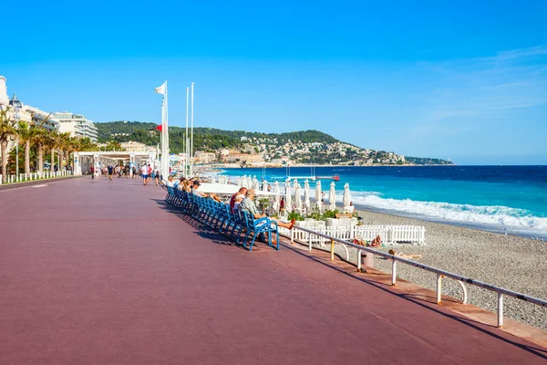 Nice France Σεπτεμβριου 2018 Promenade Des Anglais Είναι Ένας Περίπατος — Φωτογραφία Αρχείου