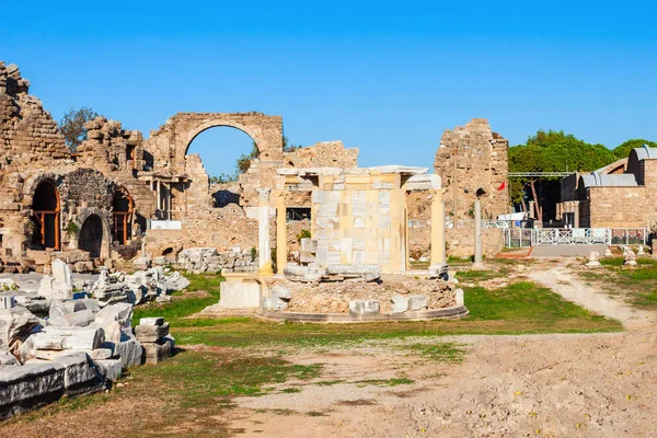 Türkiye Nin Akdeniz Kıyısındaki Antalya Bölgesinin Antik Kenti Kenar Tyche — Stok fotoğraf