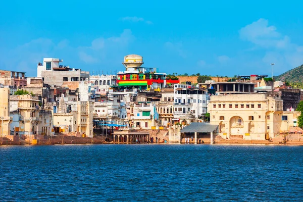 Ghats Pushkar Lake Pushkar Town Rajasthan State India — Stock Photo, Image