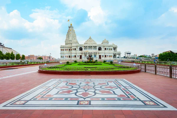 Prem Mandir Tempio Indù Dedicato Shri Radha Krishna Nel Vrindavan — Foto Stock