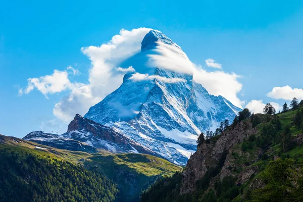 Matterhorn Gebirge Der Alpen Zwischen Der Schweiz Und Italien Bei — Stockfoto
