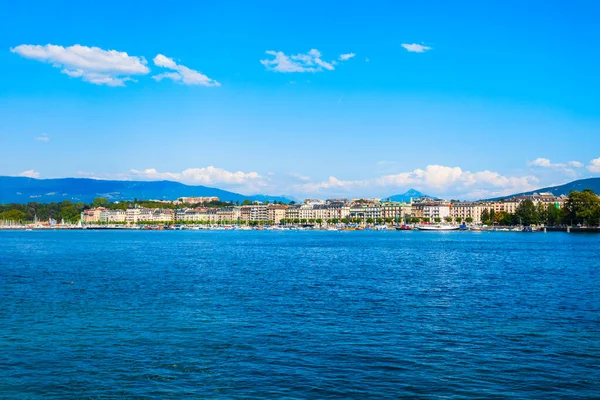 Genf Város Panorámás Kilátása Genf Vagy Geneve Második Legnépesebb Város — Stock Fotó