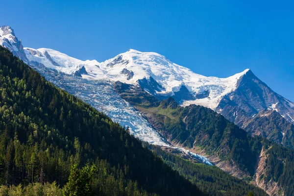 몽블랑산 Mont Blanc Monte Bianco 프랑스와 이탈리아 사이에 위치한 알프스 — 스톡 사진