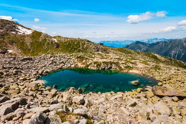 Mont Blanc Monte Bianco Yakınlarındaki Lac Bleu Gölü Alpler Avrupa — Stok fotoğraf