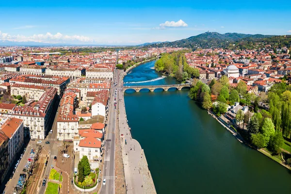 Veduta Panoramica Aerea Del Nel Centro Torino Piemonte — Foto Stock