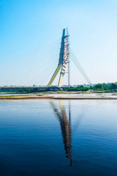 Neu Delhi Indien Oktober 2019 Signature Bridge Ist Eine Freitragende — Stockfoto