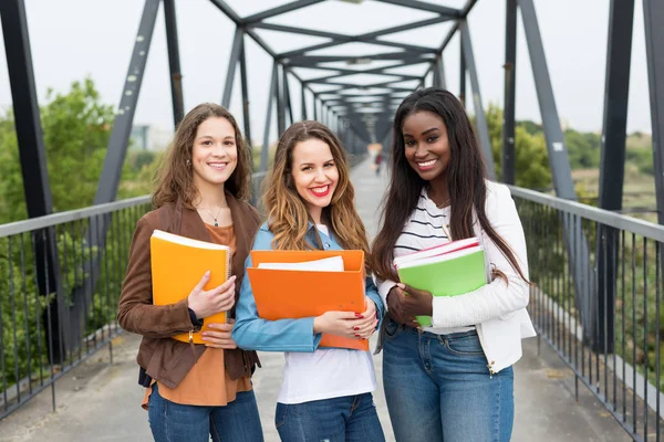 Group Multi Ethnic Young Students University Campus — Stock Photo, Image