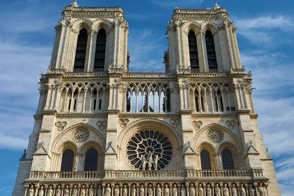Bazilika Notre Dame Paris Párizs Franciaország Építészet Párizs Látnivalói Képeslap — Stock Fotó