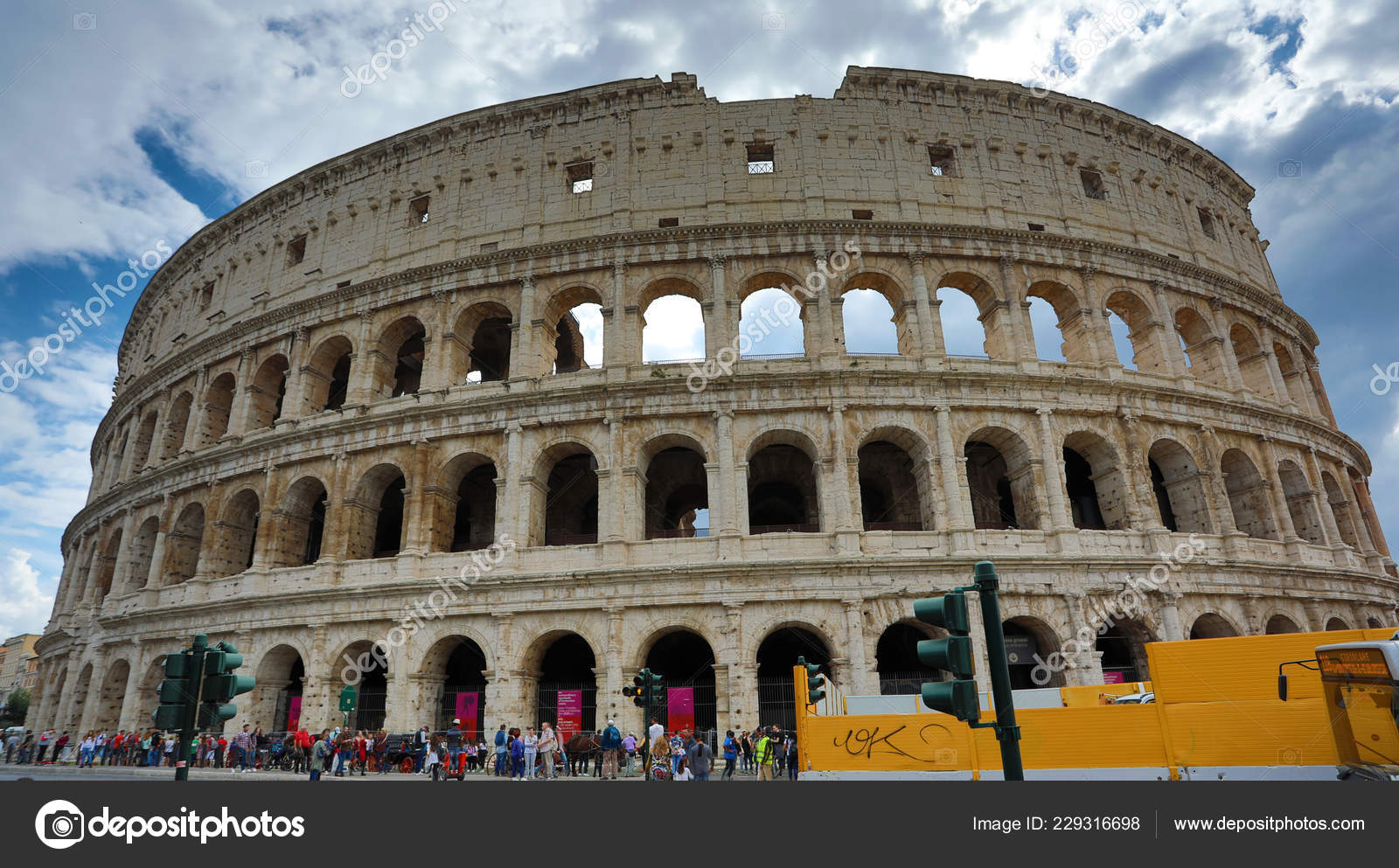 Colosseum Rome Italy Ancient Roman Colosseum One Main Tourist Colosseum Rome Italy Ancient Roman Colosseum One Main Tourist