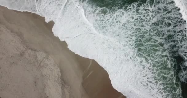 Vista Drone Uma Bela Praia Portuguesa — Vídeo de Stock