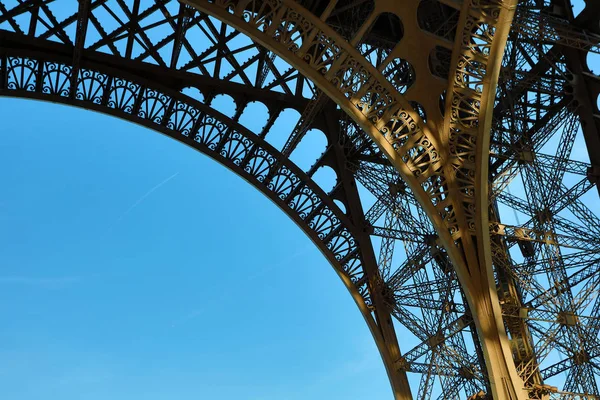 Detail of the main attraction of Paris - The Eiffel Tower