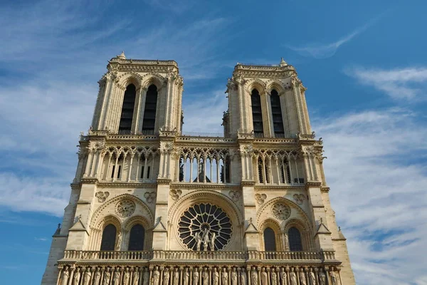 Bazilika Notre Dame Paris Párizs Franciaország Építészet Párizs Látnivalói Képeslap — Stock Fotó