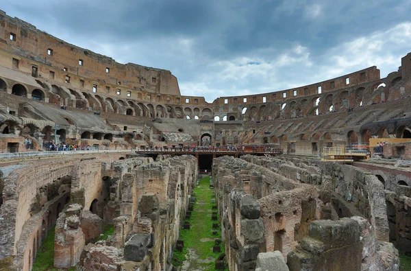Colosseum Róma Olaszország Ókori Római Colosseum Egyike Legfontosabb Látnivalók Európában Stock Kép